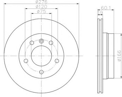 HELLA PAGID 8dd355104281 -  Тормозной диск